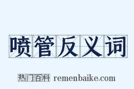 喷管反义词是什么意思的图片
